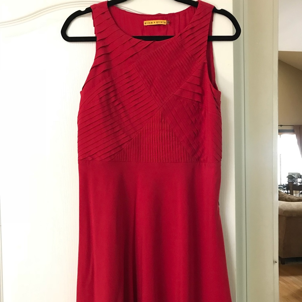 Alice and Olivia red dress